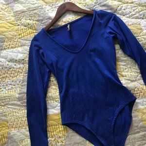 Blue Long Sleeve Thick Bodysuit